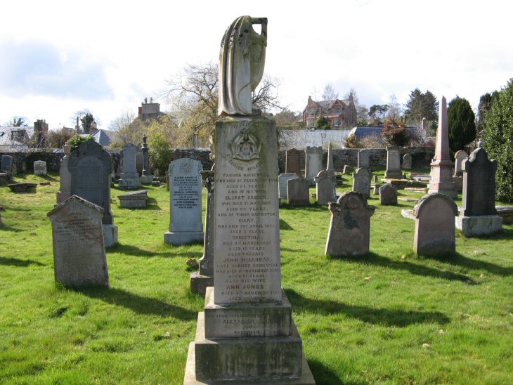 Photo of headstones/Roderick McLennan d 1867 &fam headstone Rosemarkie